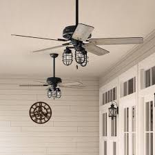 indoor outdoor matte black ceiling fan
