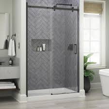 x 76 in frameless sliding shower door