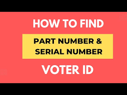 serial number in voter id card