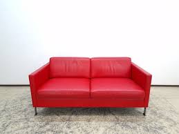 ds 118 two seater sofa in red leather