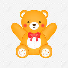 cute yellow teddy bear bear vector