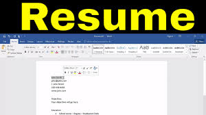 How To Create A Resume In Microsoft Word Tutorial