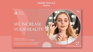 free psd makeup concept banner template