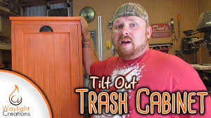 make a tilt out trash cabinet you