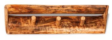 Rustic Log Wood Shelf From