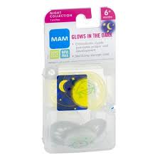 Mam Pacifiers Glows In The Dark Night Collection 6 Months