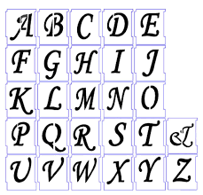 alphabet letter stencil set a z