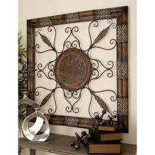 Metal Scrollwork Wall Plaque