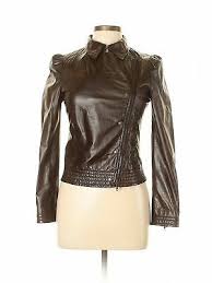 Miu Miu Women Brown Leather Jacket 42 Italian Ebay