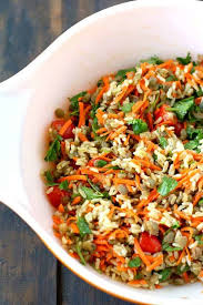 vegan lentil salad with brown rice