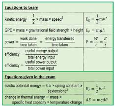 Aqa Gcse Physics Equations Formulae