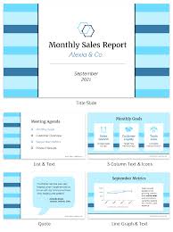 Monthly Sales Report Template