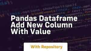 pandas dataframe add new column with