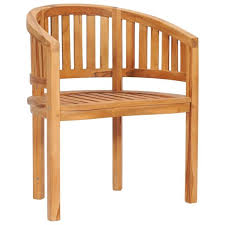 vidaxl solid teak wood banana chair