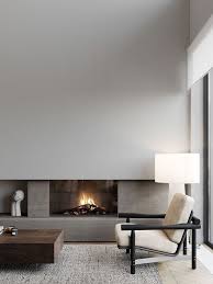 45 Minimalist Fireplaces For