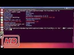 ubuntu linux tutorial how to extract a