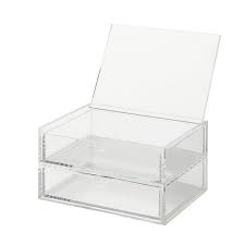 muji acrylic stackable 2 row drawer