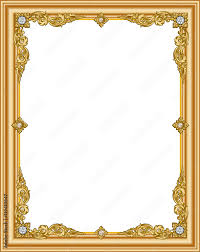 gold photo frame with corner line