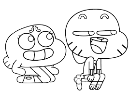 Get hold of these colouring sheets that are full of the amazing world of gumball pictures and offer them to. Gumball And Darwin Sit Razukraski Com