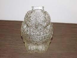 Old Owl Glass Coin Bank