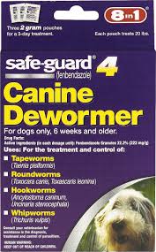 8in1 Safe Guard 4 Canine De Wormer For Medium Dogs 3 Day Treatment