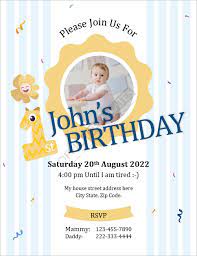 baby birthday invitation card templates