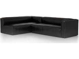 four hands carnegie leather sectional