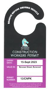 construction workers parking permit