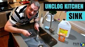 how to unclog a kitchen sink using