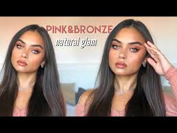 pink bronze natural glam makeup