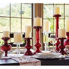 Glass Pillar Candle Table Holder