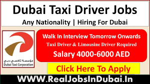 Dubai Taxi Driver Jobs UAE 2021