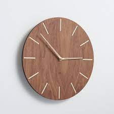 Mid Century Style Wood Wall Clock