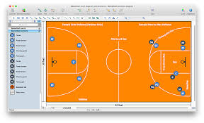 how to make a basketball court diagram