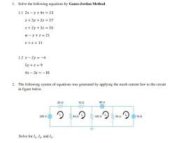 Solved 1 Solve The Following Equations