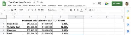 calculate year over year yoy growth