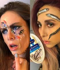 dead fish as a makeup accessory