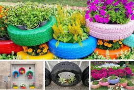 29 Flower Tire Planter Ideas For Your