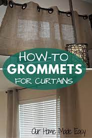 how to add grommets to curtain panels