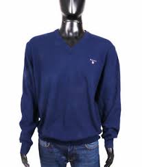 Details About Gant Mens Sweather Wool Jumper V Neck Size Xl