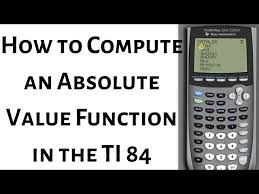 Absolute Value Function In The Ti 84