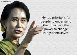 Image result for aung san suu kyi quotes fear