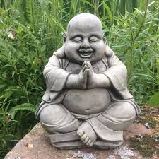 Happy Praying Buddha Statue