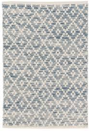 melange diamond blue woven cotton rug
