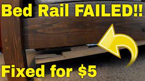 fix a broken bed frame rail diy you