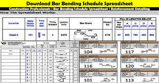 bar bending schedule pdf free