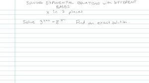 solving exponential equations with the