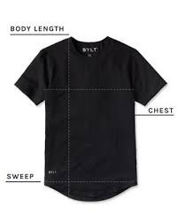 Mens Drop Cut Shirt Size Guide Bylt Premium Basics Bylt