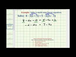 Solving A Multi Step Linear Equation