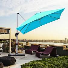Tilt Square Patio Umbrella In Turquoise